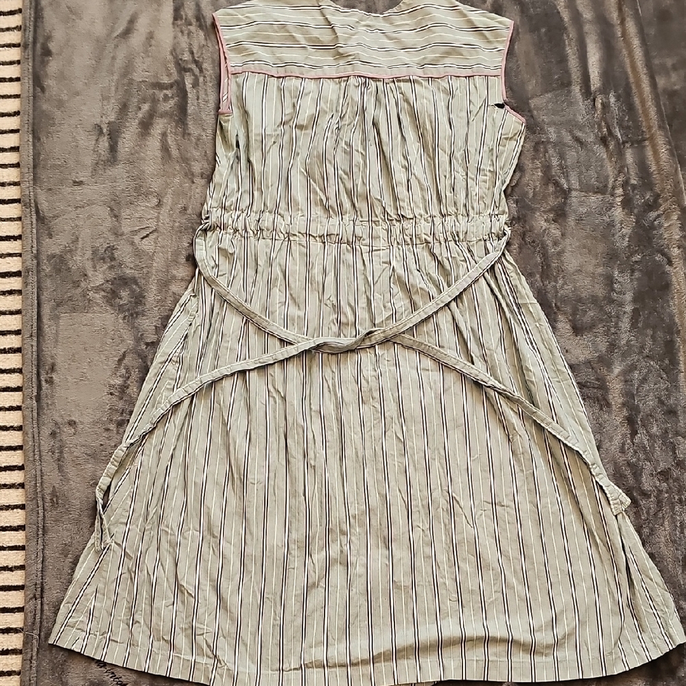 Aknvas Cream Pleated Sleeveless Sundress‎ - Picture 4 of 5